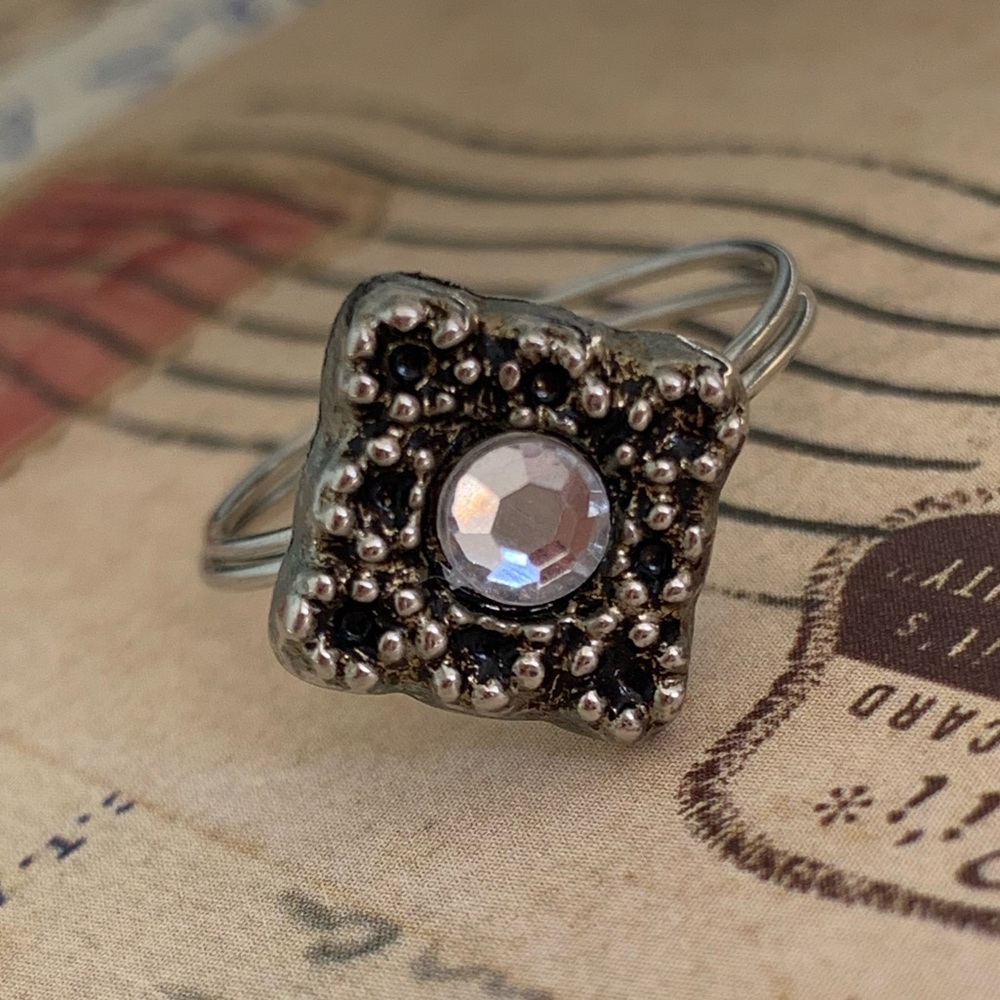 Vintage Button Ring - image 2
